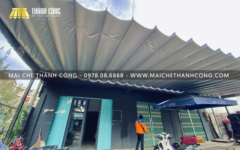 Mái che Thành Công chuyên thi công trọn gói mái hiên, mái bạt xếp bền đẹp, giá tốt