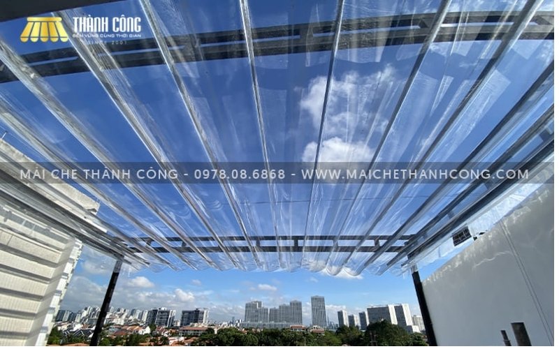 Mẫu mái che sân thượng đẹp Mẫu mái che sân thượng đẹp