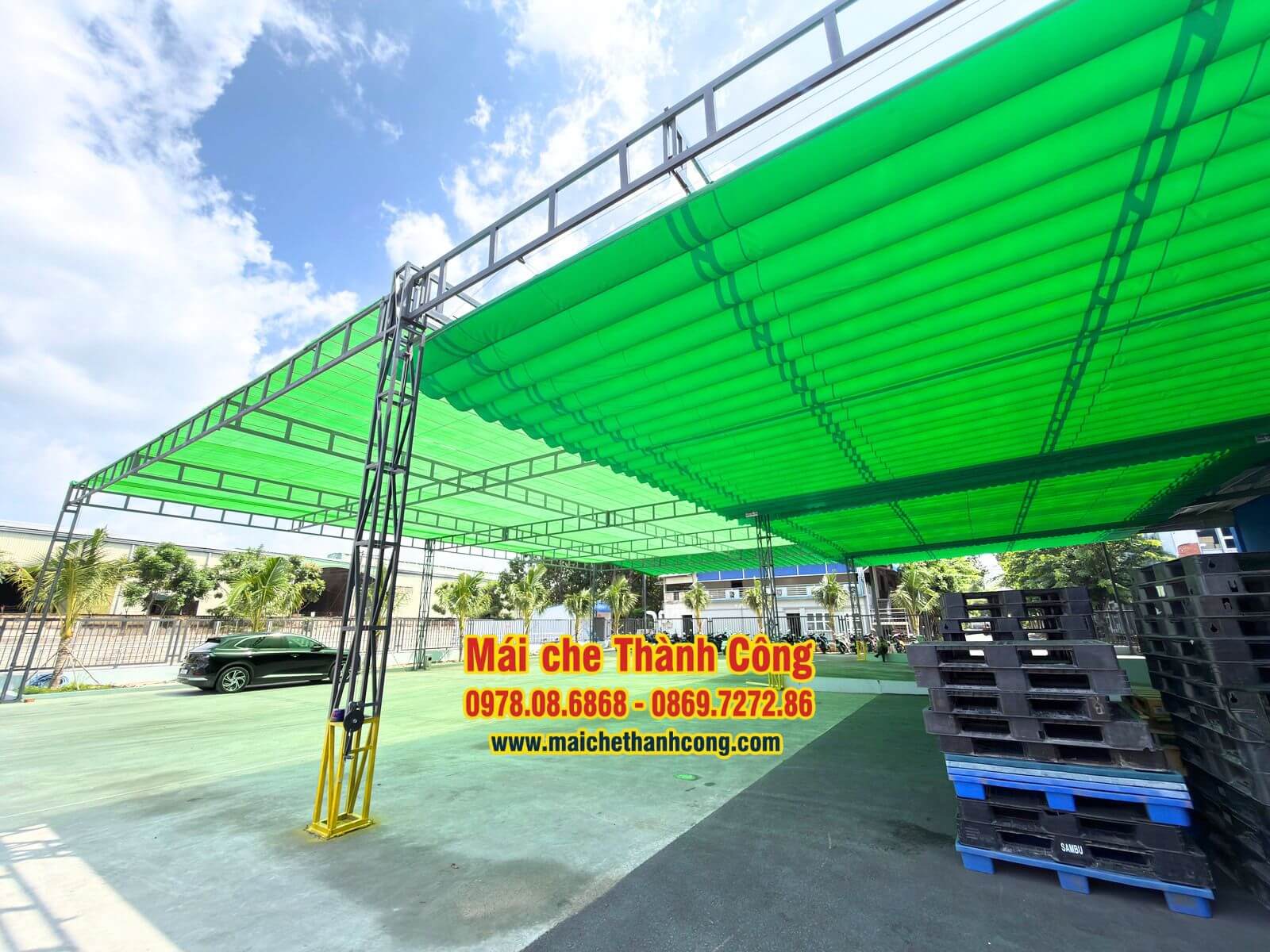 Thi công mái che tại PSL Việt Nam – KCN DAPARK