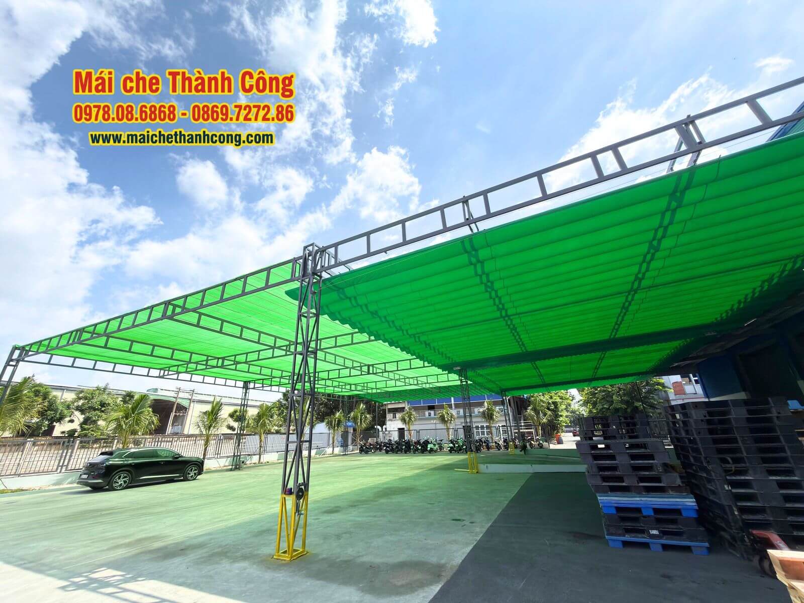 Thi công mái che tại PSL Việt Nam – KCN DAPARK