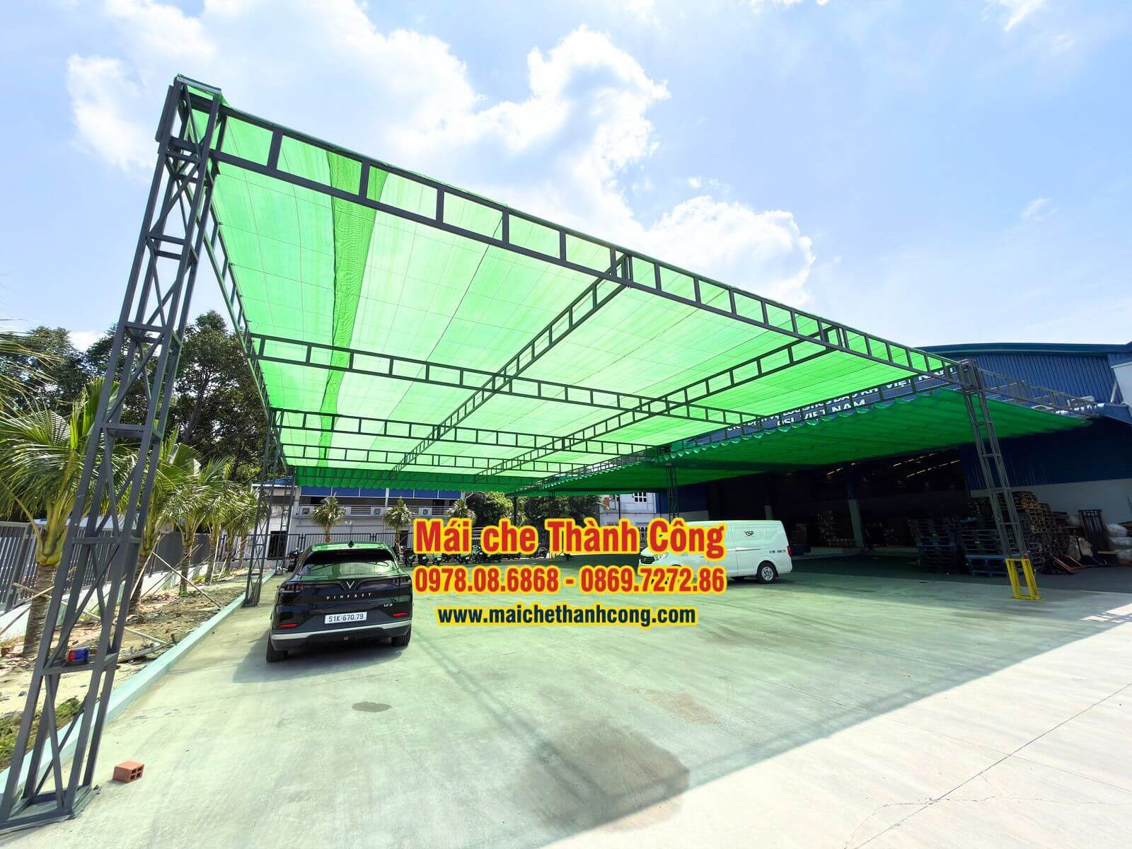 Thi công mái che tại PSL Việt Nam – KCN DAPARK