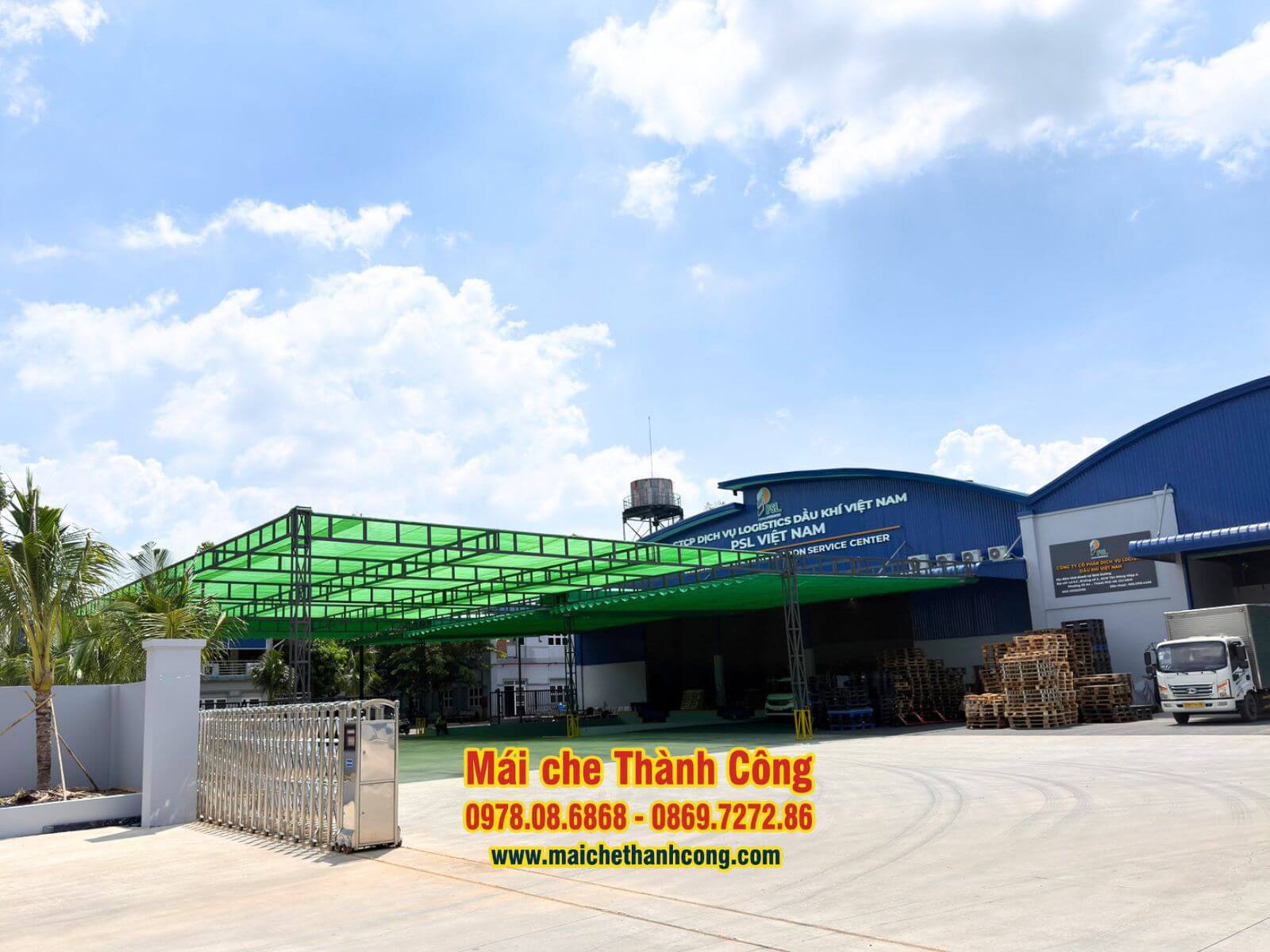 Thi công mái che tại PSL Việt Nam – KCN DAPARK