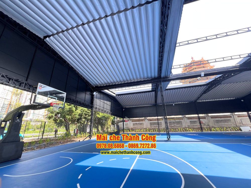 Thi công mái che sân bóng rổ Mamba Basketball Acedemy Thi công mái che sân bóng rổ Mamba Basketball Acedemy