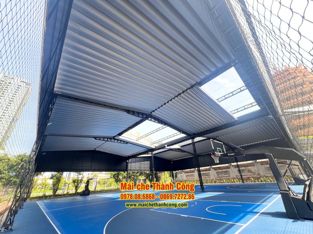 Thi công mái che sân bóng rổ Mamba Basketball Acedemy Thi công mái che sân bóng rổ Mamba Basketball Acedemy