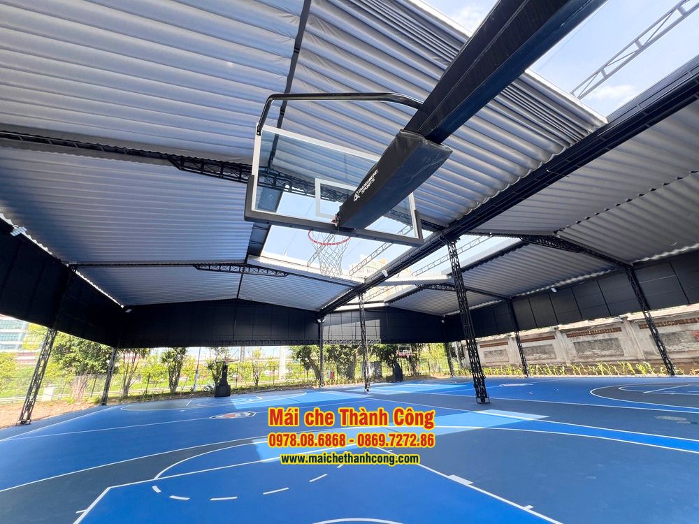 Thi công mái che sân bóng rổ Mamba Basketball Acedemy Thi công mái che sân bóng rổ Mamba Basketball Acedemy