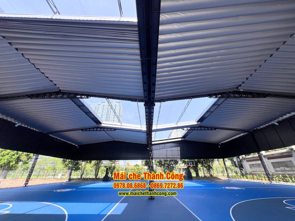 Thi công mái che sân bóng rổ Mamba Basketball Acedemy Thi công mái che sân bóng rổ Mamba Basketball Acedemy