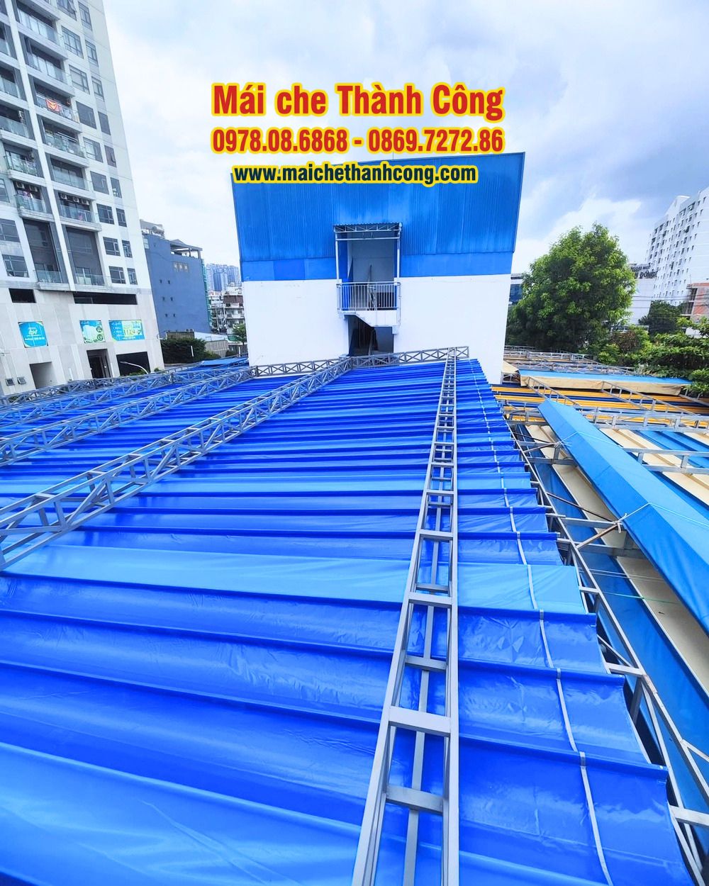 Thi công mái che Trường Tiểu học Pathway School - Thủ Đức