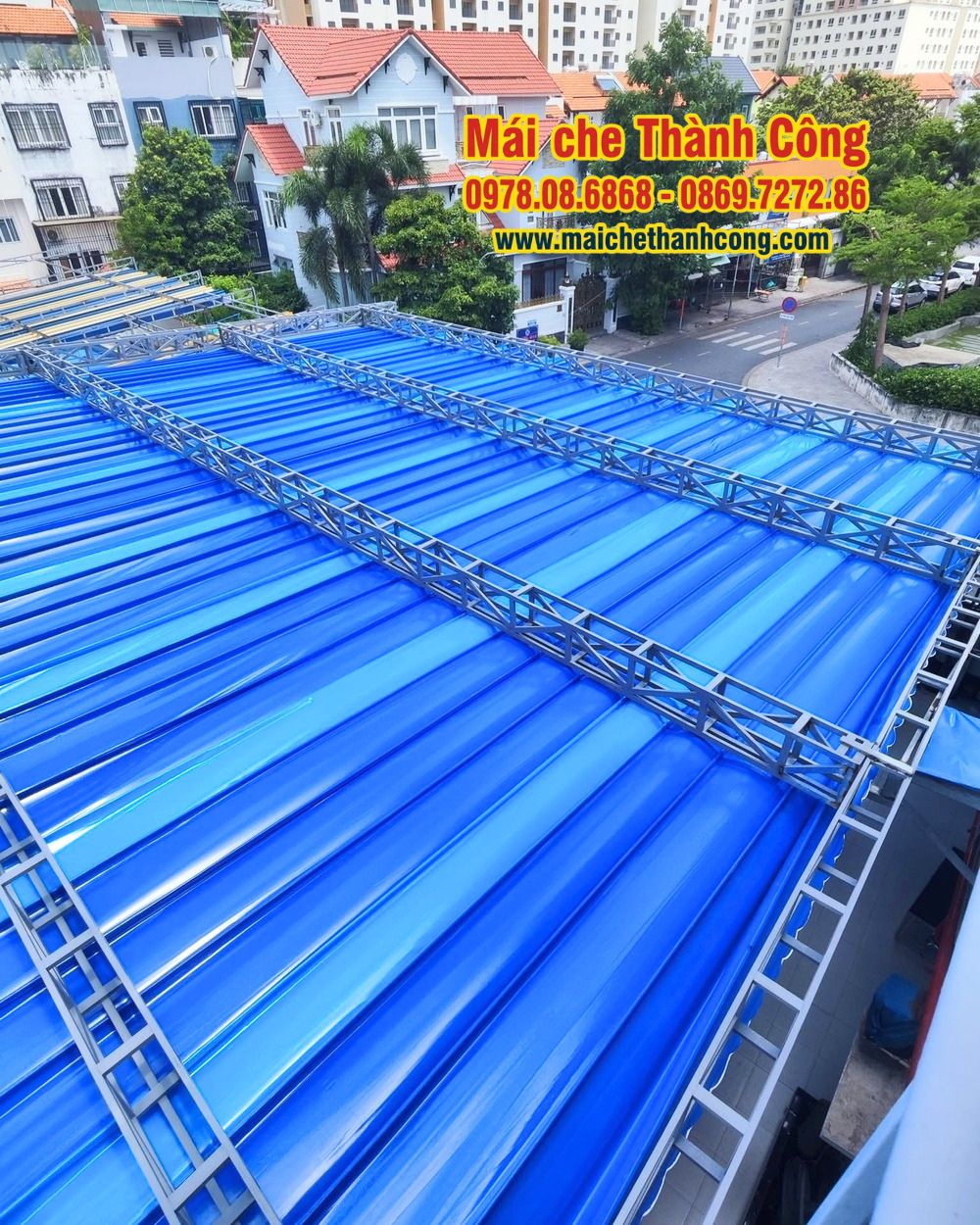 Thi công mái che Trường Tiểu học Pathway School - Thủ Đức