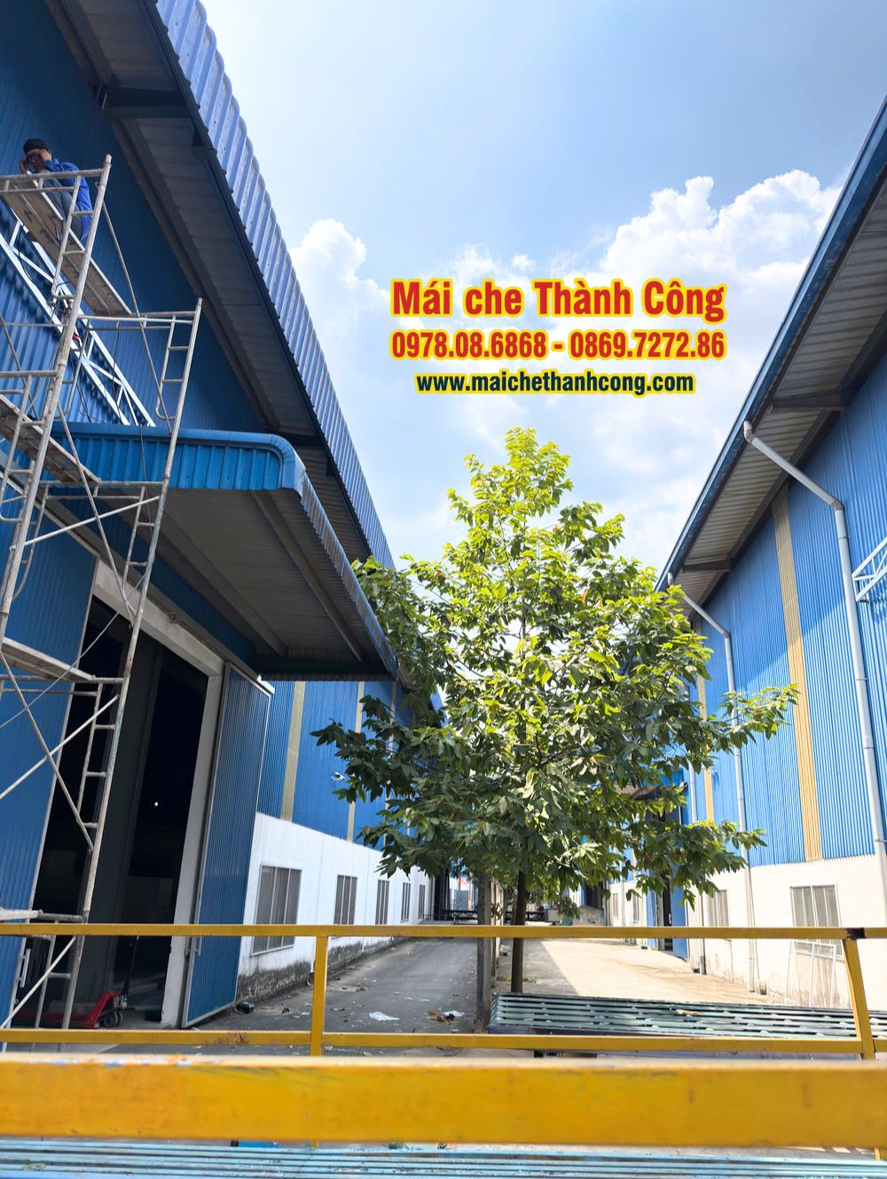 Thi công mái che Công ty Sinomax (Việt Nam) Polyurethane Technology, KCN Tân Bình